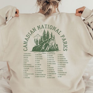 Canadian National Parks Sweatshirt | Granola Girls National Park Gifts | Canada Parks Outdoor Hiking Shirt | Wilderness Outdoors Shirt