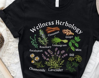 Cottagecore Shirt | Wellness Herbology Shirt | Cottage Core Aesthetic | Nature Shirt |  Forestcore Witchy Clothing | Green Witch |