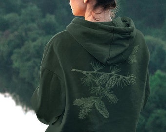 Sage Green Aesthetic Goblincore Hoodie | Watercolor Forest Green Hoodie | Cottagecore Clothing | Witchy Clothing | Granola Girl