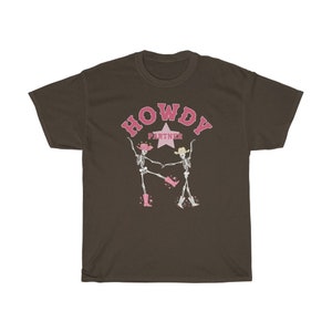 Howdy Partner Skeleton Shirt Dancing Skeletons Western Graphic Tee Country Music Shirt Oversized T Shirt Space Cowgirl Southwest image 6
