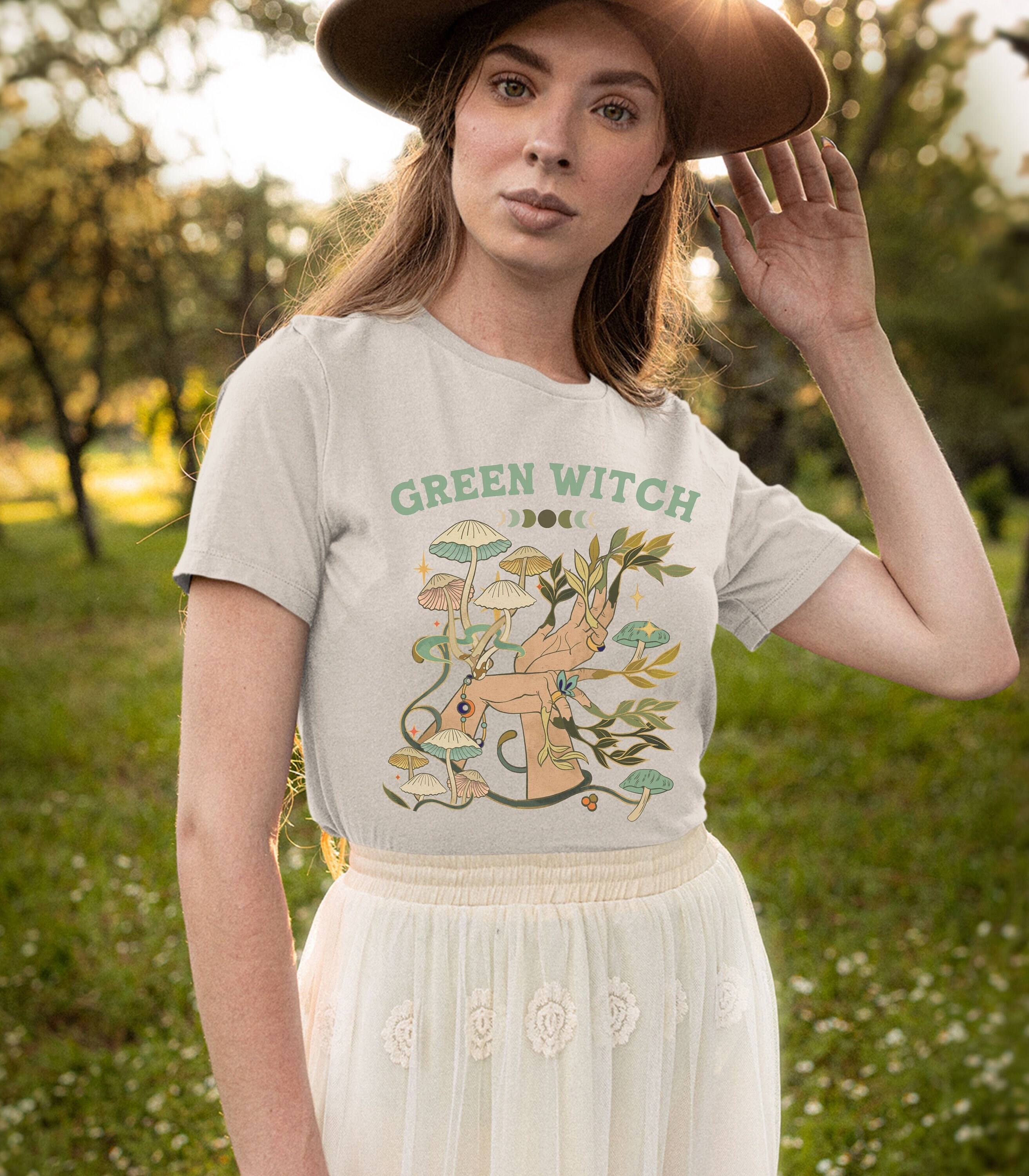 The Green Witch Tarot Shirt Cottagecore 