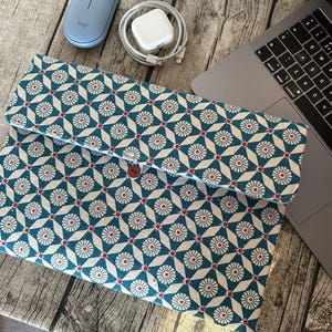 Handmade Japanese Laptop Bag: Vintage Monogram Book Sleeve