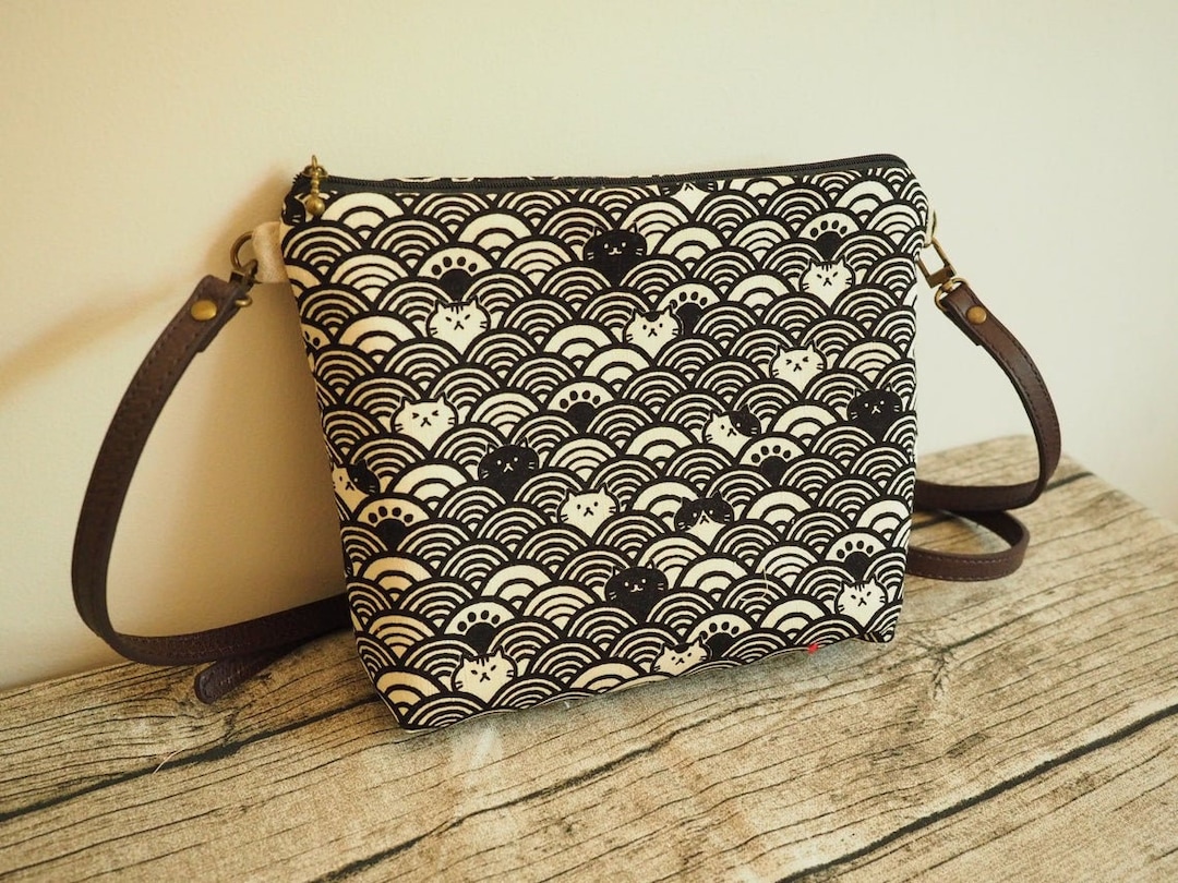 Japanese Black Wave Cute Cat Shoulder Bag Sling Bag Crossbody Bag With Adjustable Strap Personalised Gift for Cat Lovers Etsy