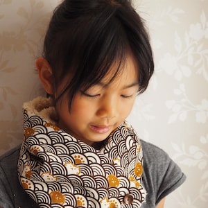 Handmade Cat Lover scarf neck warmer, personalised gift for kids and adults