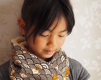 Handmade Cat Lover scarf neck warmer, personalised gift for kids and adults