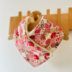 Cute Japanese Rabbit Fleece Scarf, Neck warmer, personalised gift with name embroidery, various pattern options