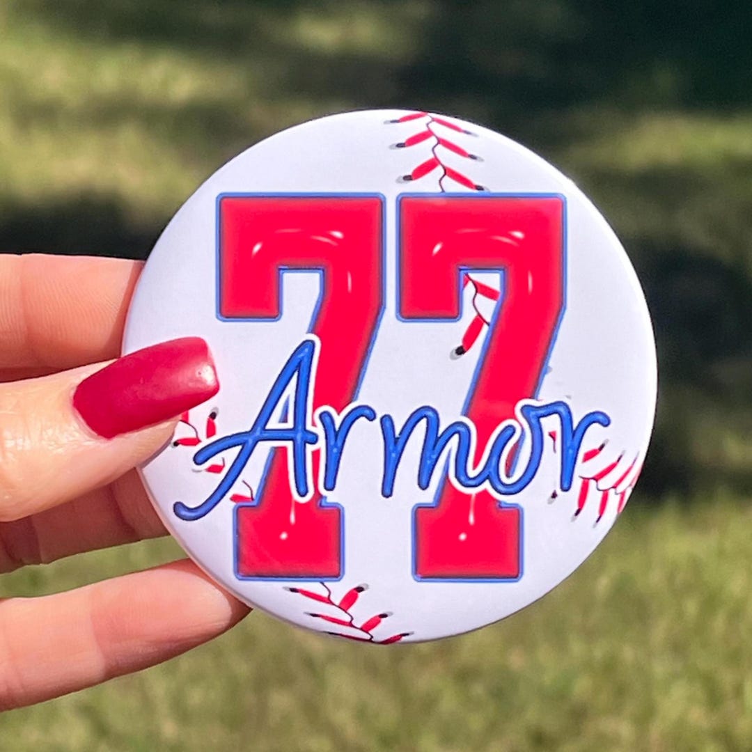 Baseball | Custom Spirit Buttons | Senior Sports | Jersey Number - Etsy