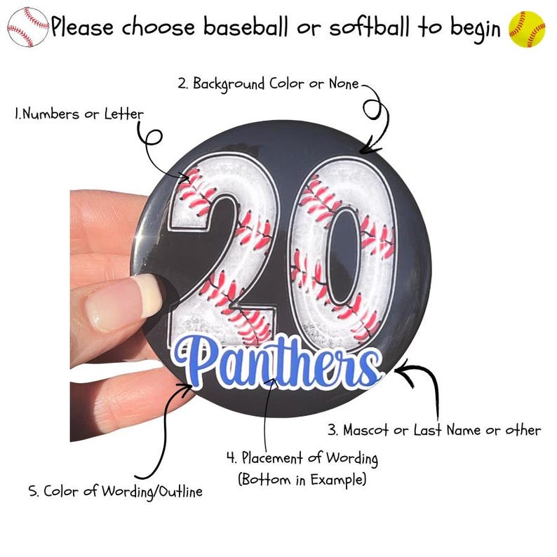 Baseball Buttons | Softball Buttons | Sports Buttons | Game Day ...