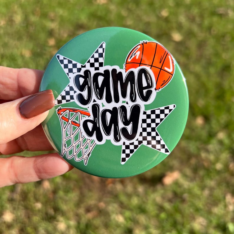 Basketball Sports Button | Sports Button | Custom Button - Etsy