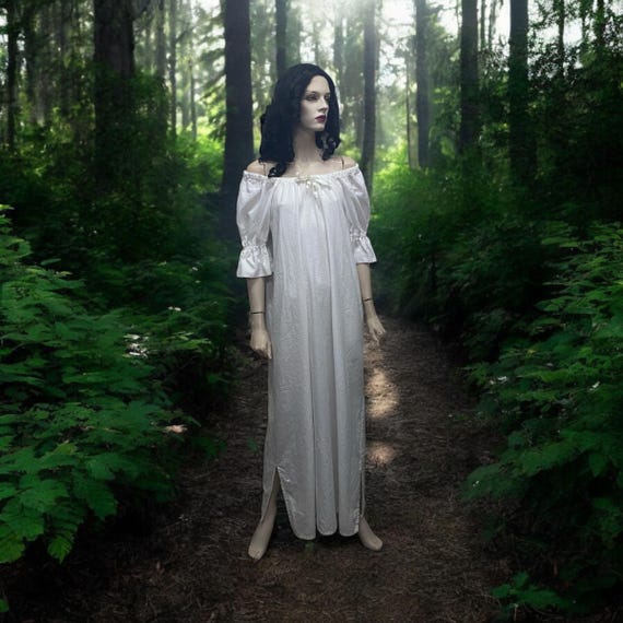 Renaissance Chemise Dress White off the Shoulder Peasant Dress Cotton Gauze Dress Etsy UK