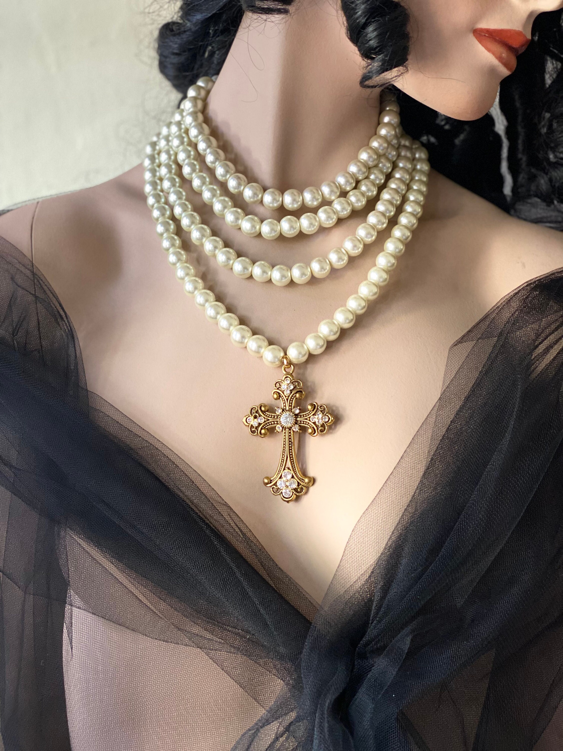 WOWORAMA Collana da donna con fiocco in oro e zirconia cubica, con