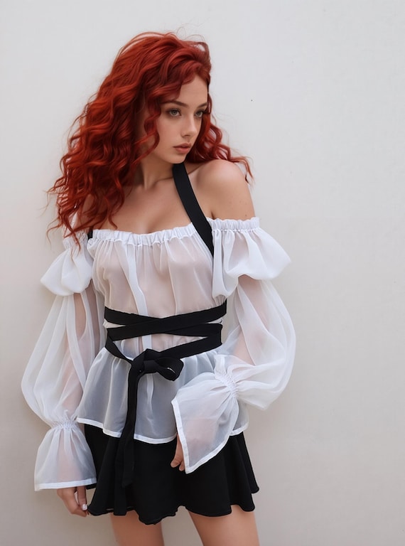 Renaissance Blouse Chemise Pirate Medieval Peasant Top