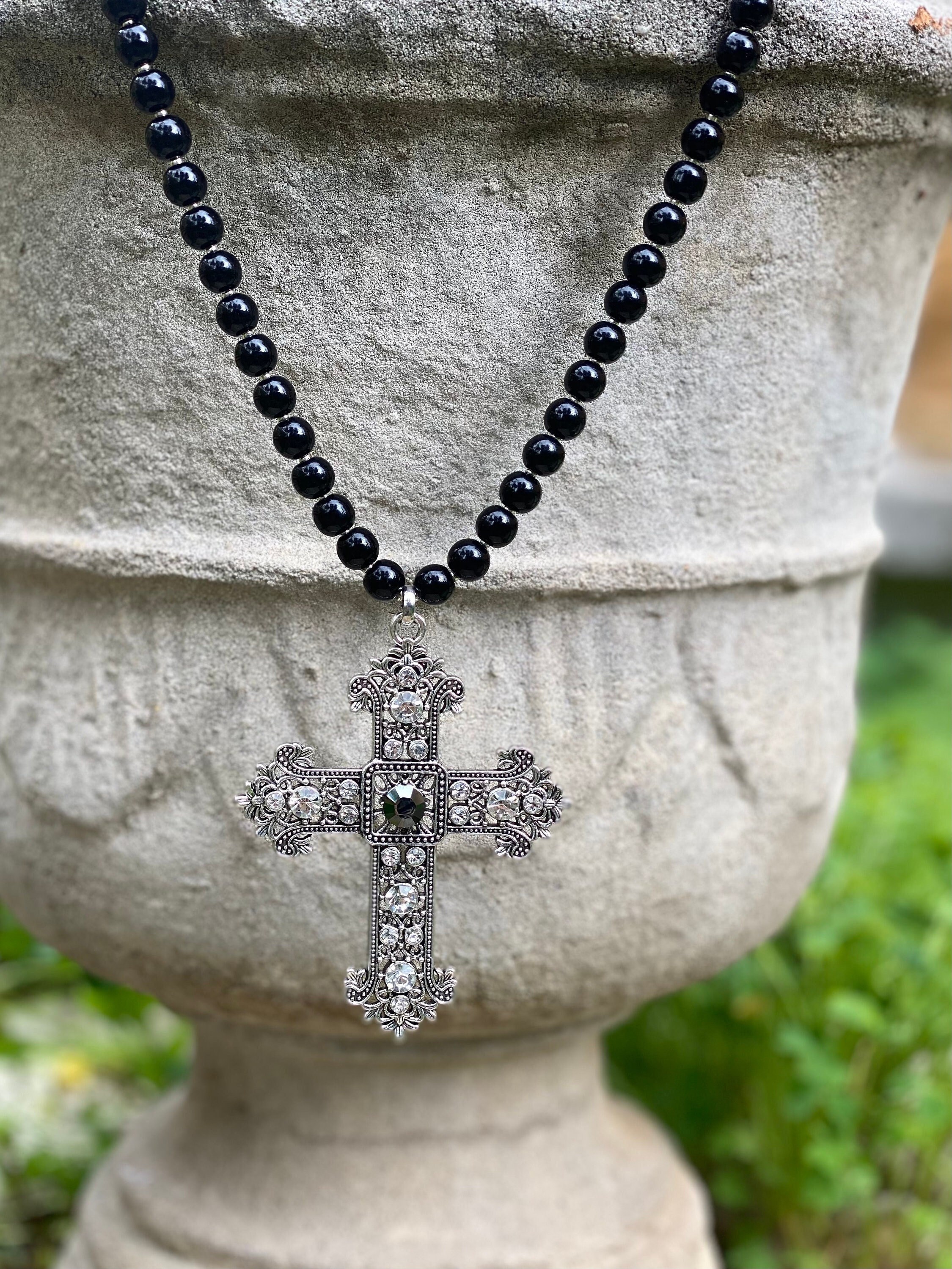 Mens Cross Pendant Gothic Cross 