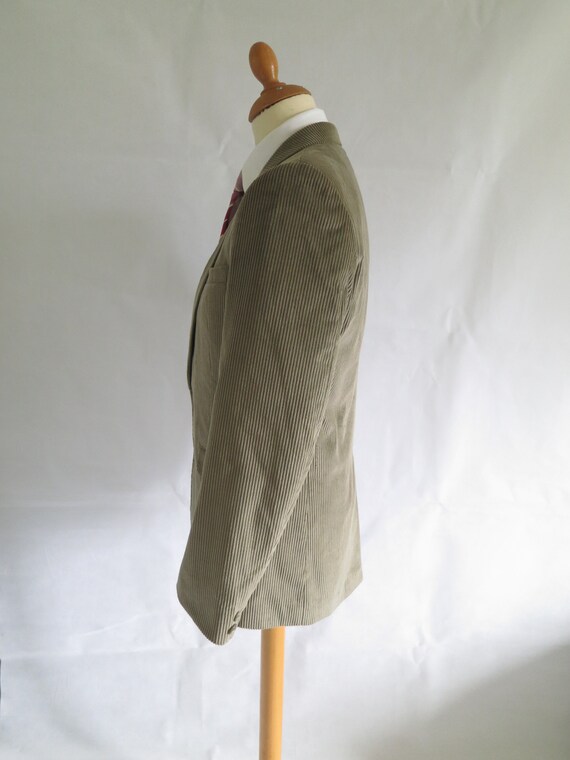 Corduroy sports coat jacket blazer, light brown c… - image 3