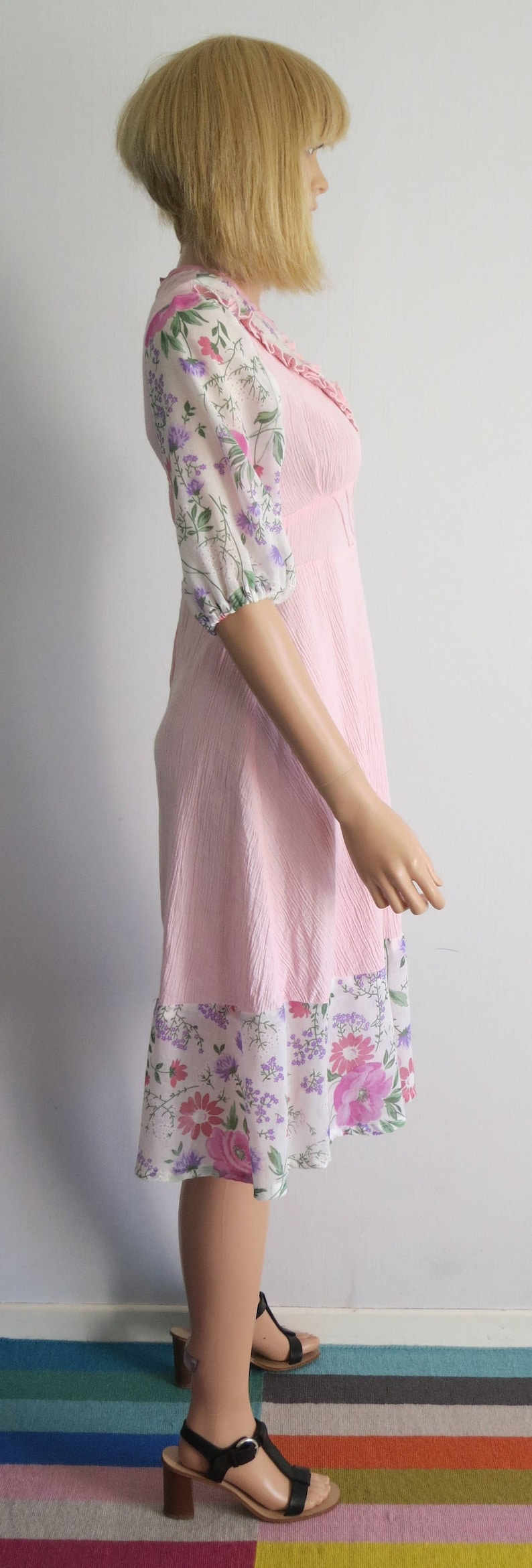 cheesecloth hippie dress