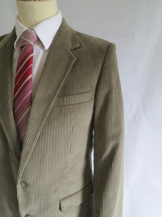 Corduroy sports coat jacket blazer, light brown c… - image 4