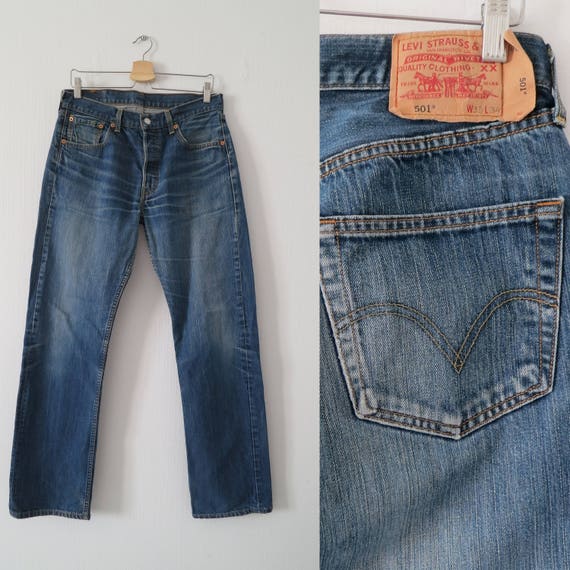 levi 501 dark blue jeans
