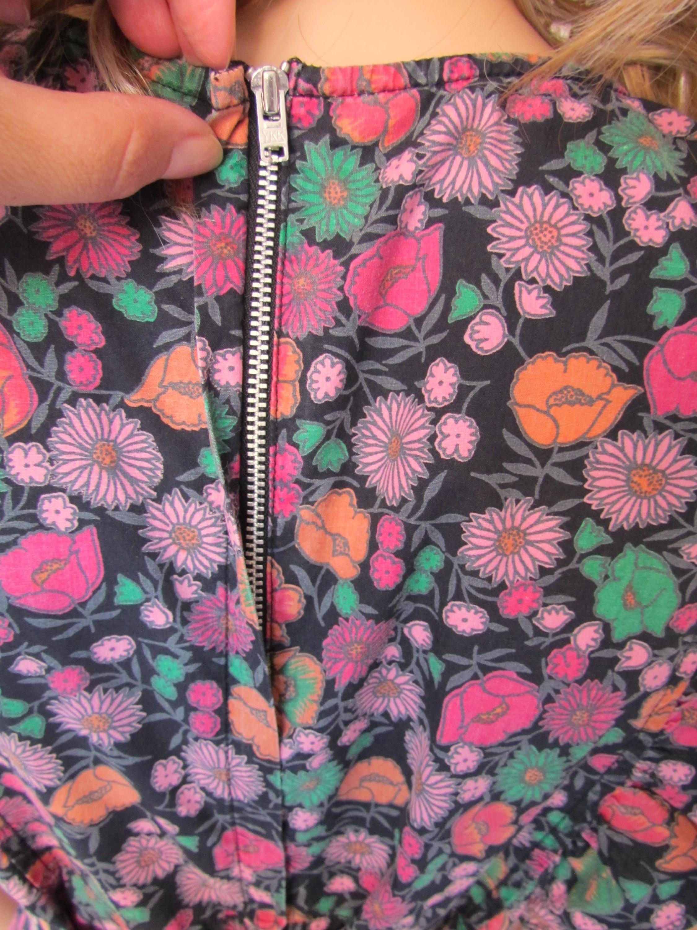 vintage♡70s♡ヴィンテージ♡花柄♡エプロンドレス vintage♡70s