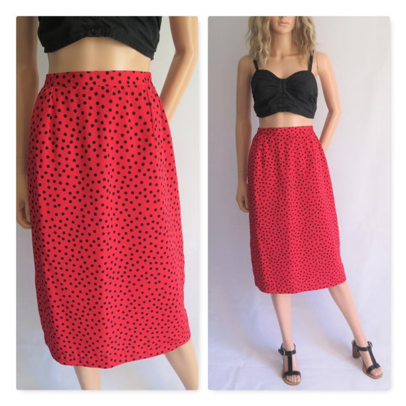 black and red polka dot skirt