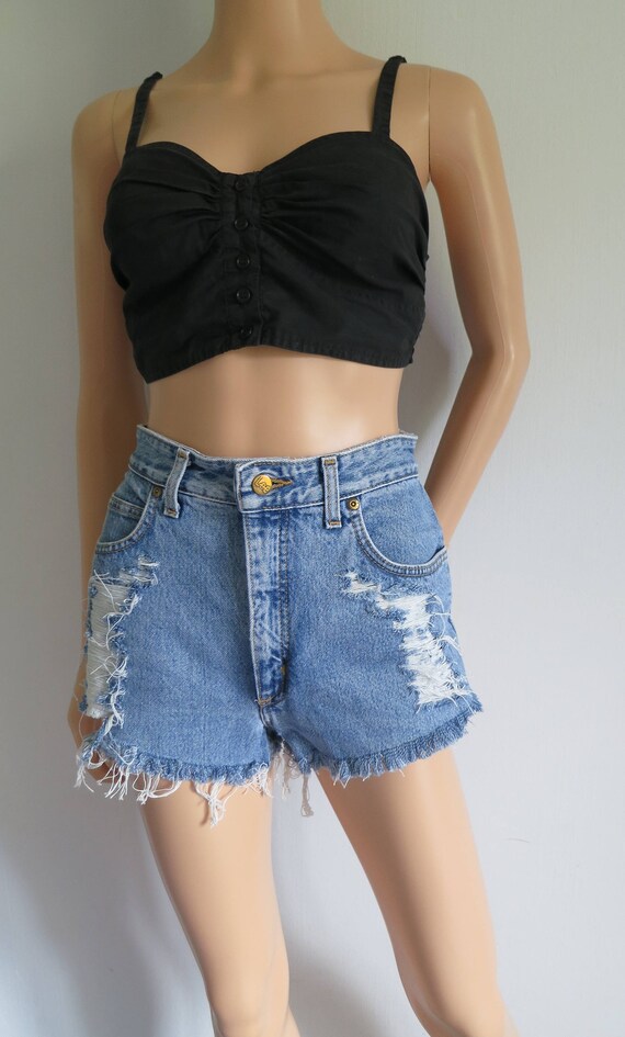 lee blue jean shorts