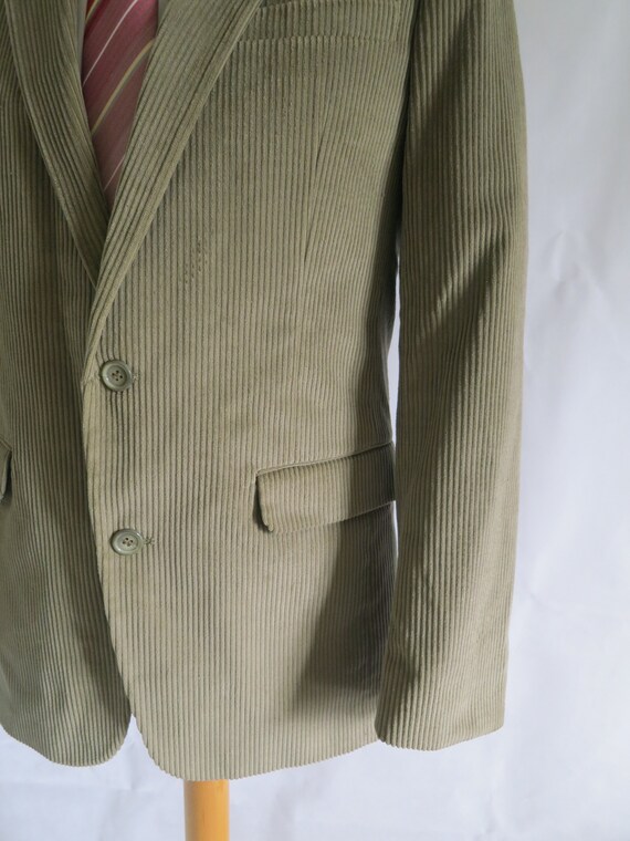 Corduroy sports coat jacket blazer, light brown c… - image 5