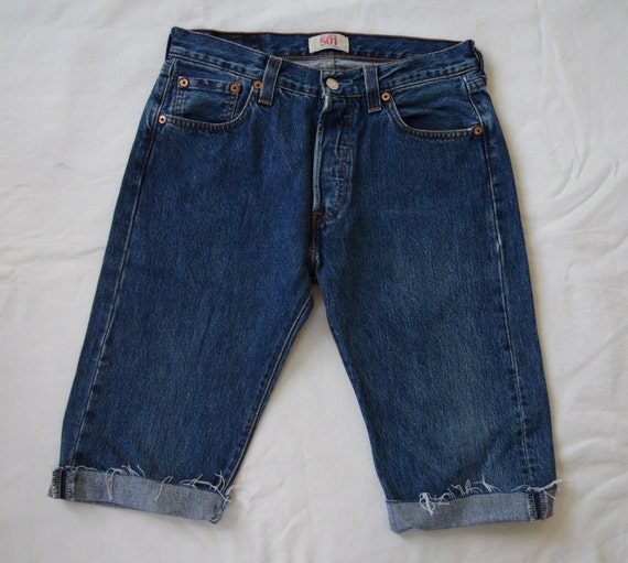 long mens denim shorts