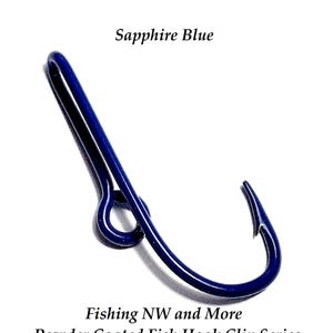 dark blue sapphire carved fish hook Sapphire Hook