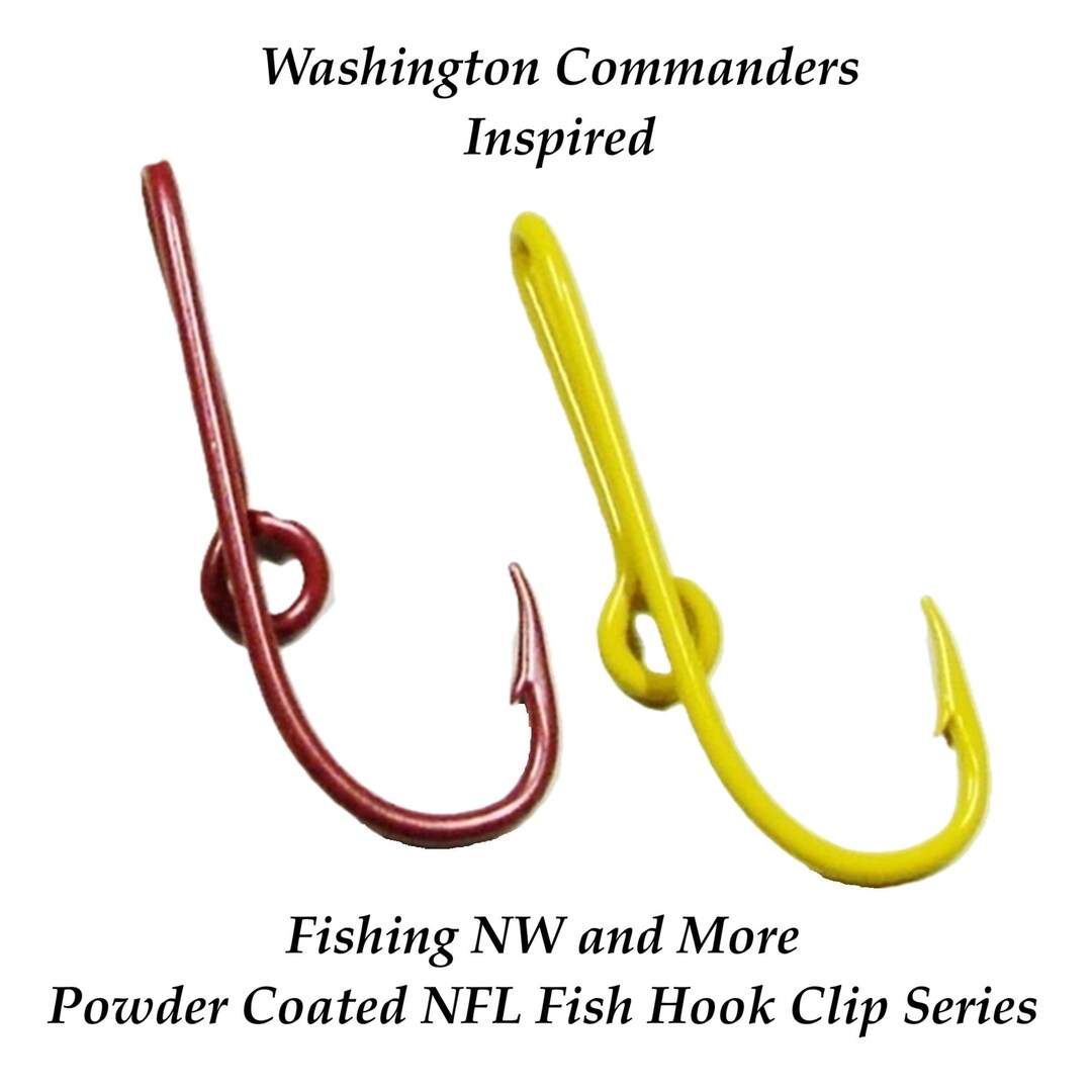 Washington Commanders NFL Inspired Colored Fish Hook Hat Clips / Pins ...