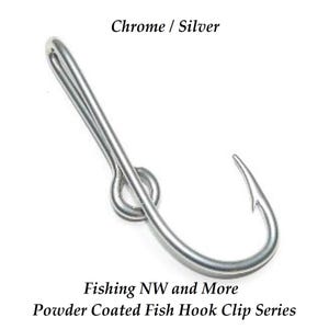 Chrome Fish Hook Hat Clip, Tie Clip, Money Clip