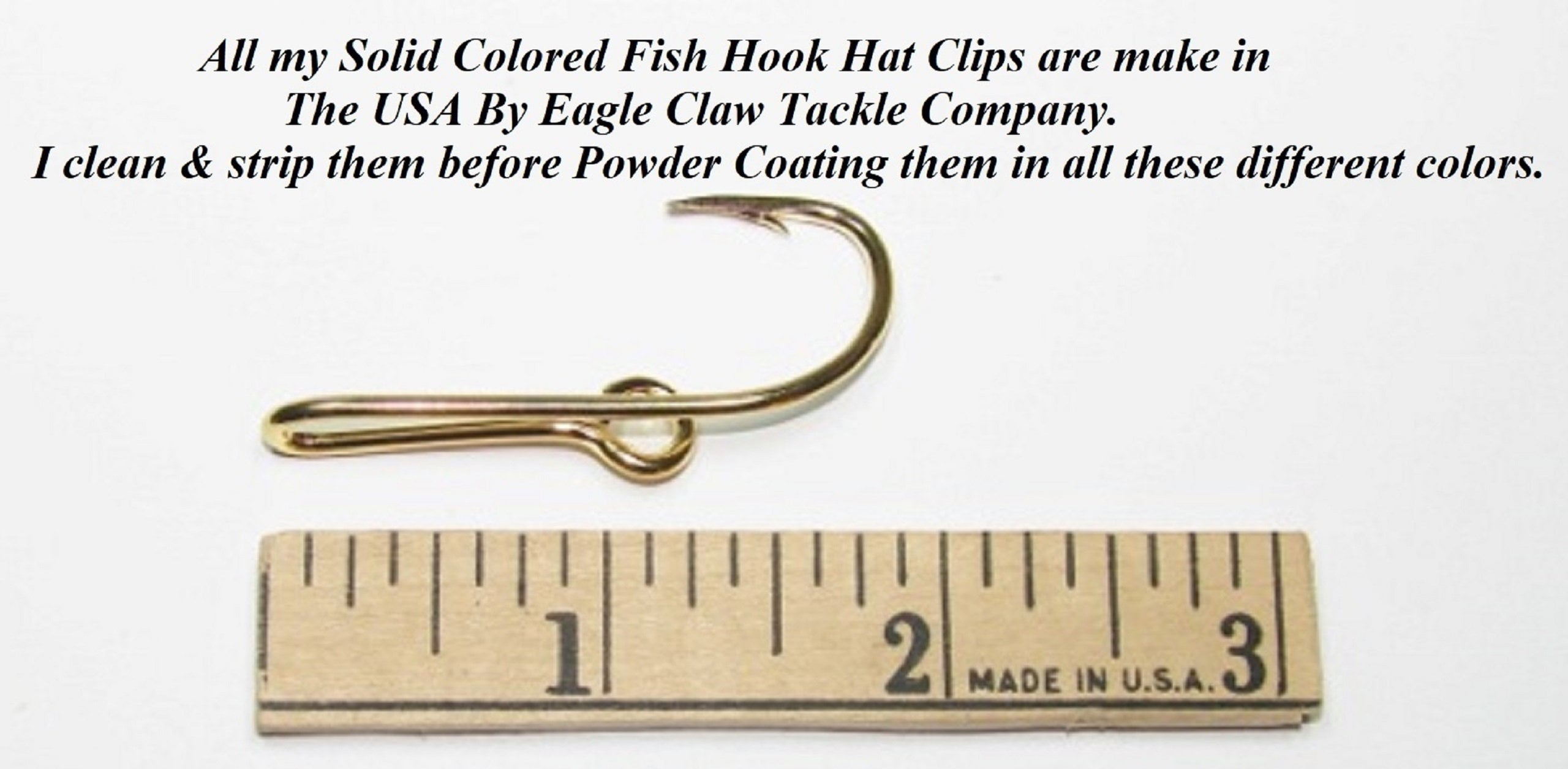 Rusty Fish Hook Hat Clip / Pin, Tie Clip or Money Clip 