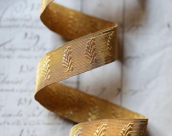 Antique 1800s gold metal ribbon with very high metal content