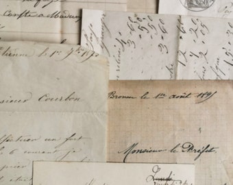 Antique Vintage handwritten paper bundle (ref No 17)