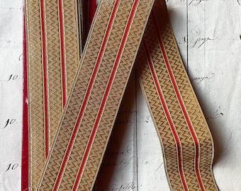Antique 1800s gold metal ribbon with very high metal content