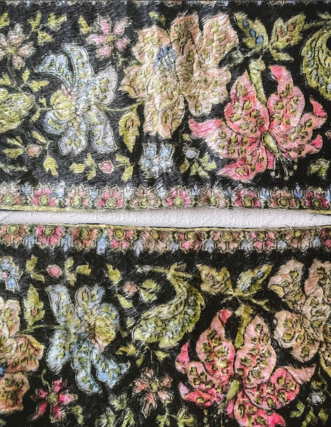Exquisite 1800s Sabre-cut Velvet Ribbon Made in St Étienne. - Etsy