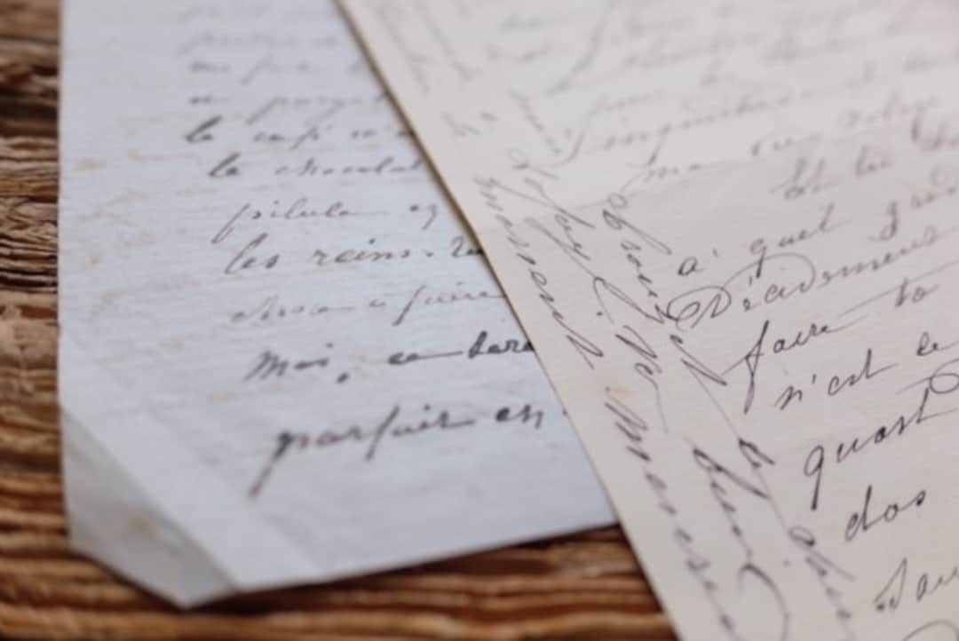 Digital Download - Set Two French Antique Handwritten Letters ...