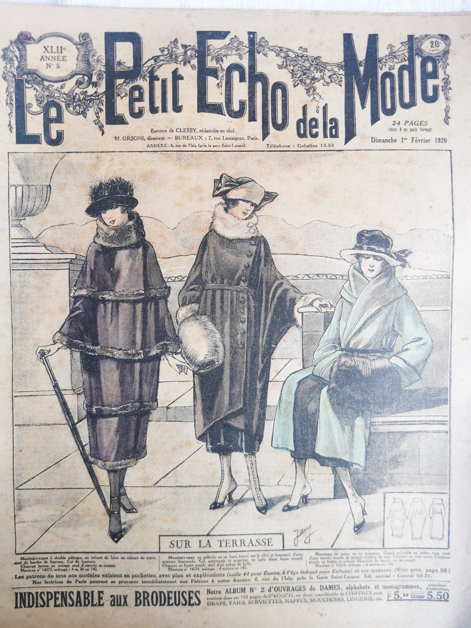 1920 fashion magazine, Le Petit Echo de la Mode