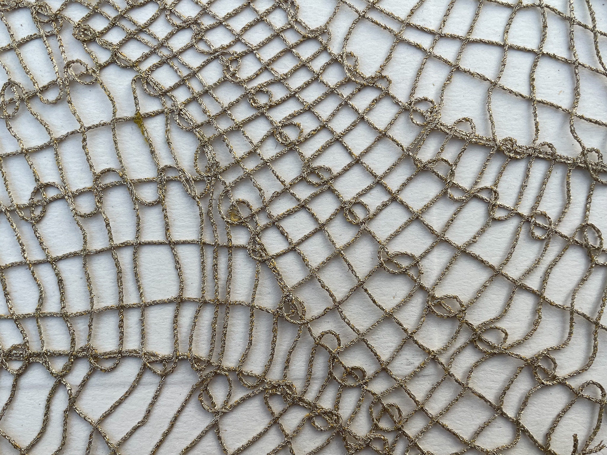 Rare 1800s Handmade, Real Gold Metallic Lace, From a Salesman Sample ...