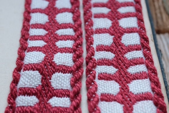 Antique 1960s woven French jacquard jacquard French ribbon trim in shades of red & white rustic motif for vintage lovers, craft couture cf24b5 Antique 1960s woven French jacquard jacquard French ribbon trim in shades of red & white rustic motif for vintage lovers, craft couture cf24b5