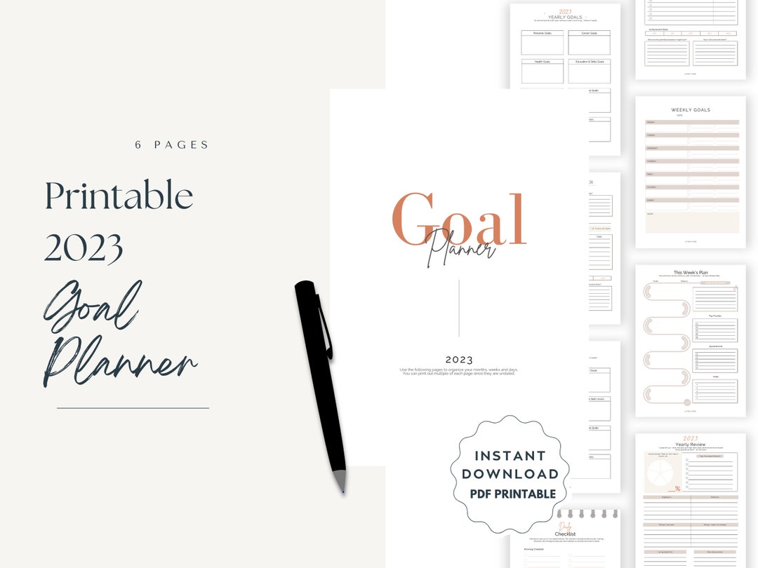 2023 Goal Planner 2023 Diary Goal Planner Etsy