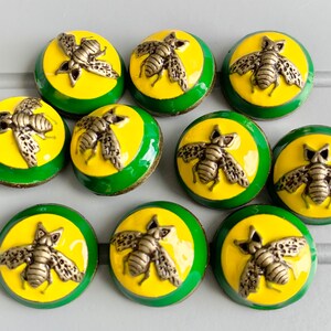 Bee metal buttons high grade 20mm 2cm DIY coats sold in packs of 9 l image 5