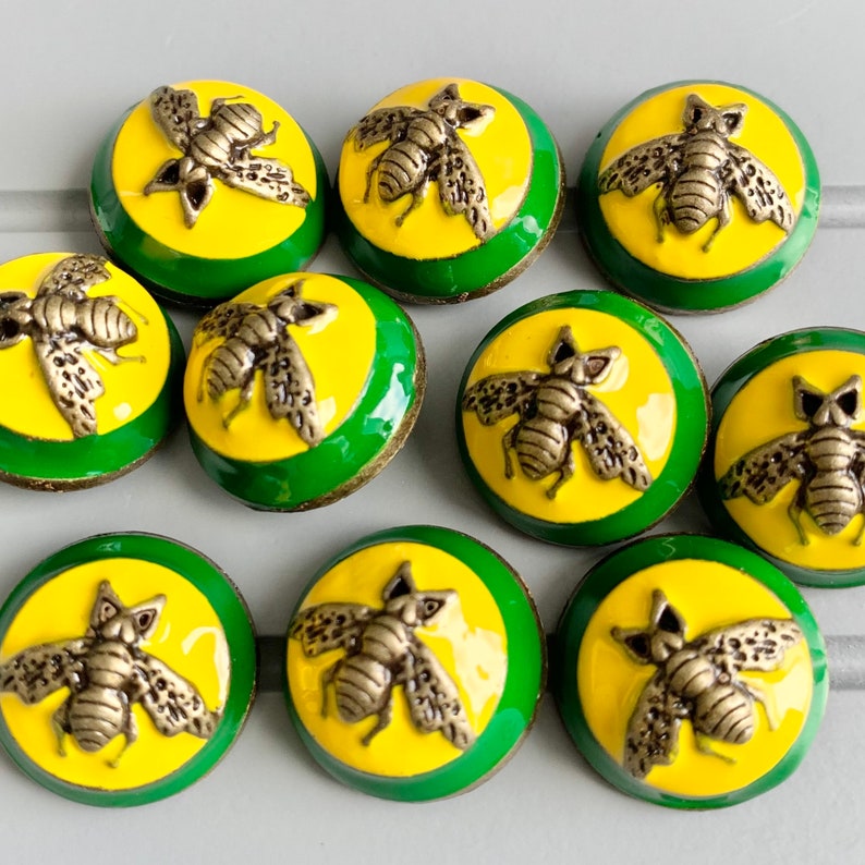 Bee metal buttons high grade 20mm 2cm DIY coats sold in packs of 9 l image 5