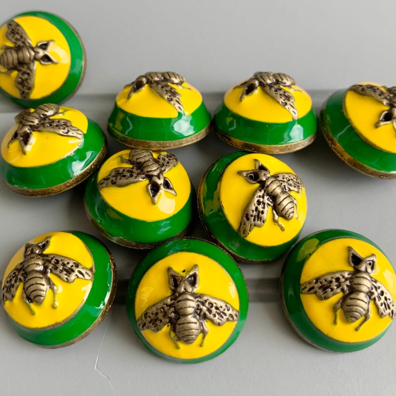 Bee metal buttons high grade 20mm 2cm DIY coats sold in packs of 9 l image 9