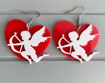 Trendy  YK2 Y2K Cupid love  earrings spring summer earrings weddings vacation holidays earrings Statement earrings Dangle