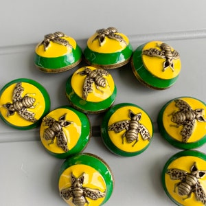 Bee metal buttons high grade 20mm 2cm DIY coats sold in packs of 9 l image 7