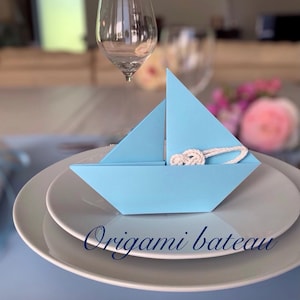 5 grandi segnaposto da viaggio per matrimonio, set di 5 barche, barca origami, barca semplice, decorazione per feste