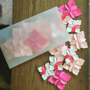 Bridal Bouquet of Paper Flowers- handmade origami, hydrangea, one