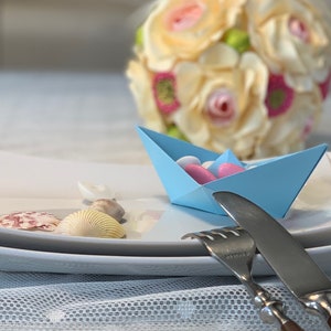 10 segnaposti barca Origami, barca semplice, decorazione per feste