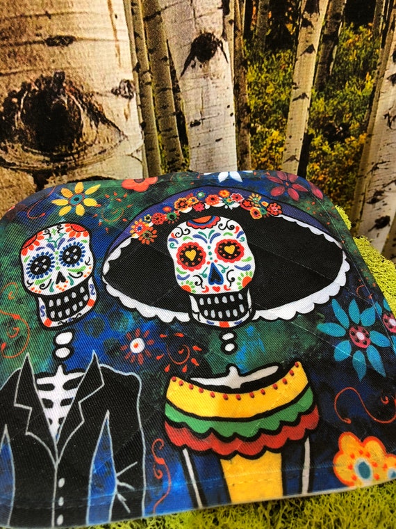 Day Of The Dead Folk Art Wedding Couple Pot Holder Set Of Etsy