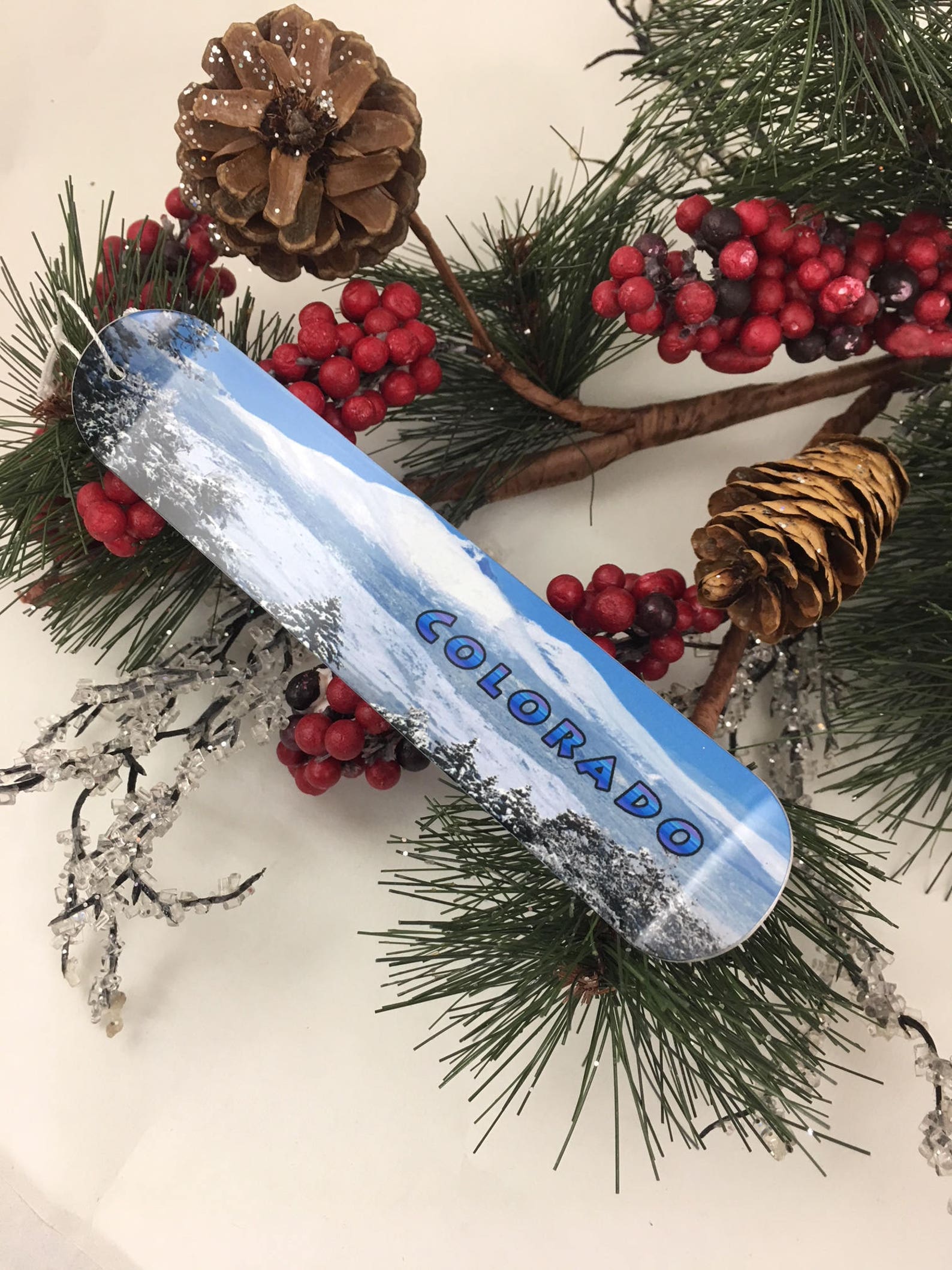 Snowboard christmas Tree Ornament Free Personalized Holiday Etsy