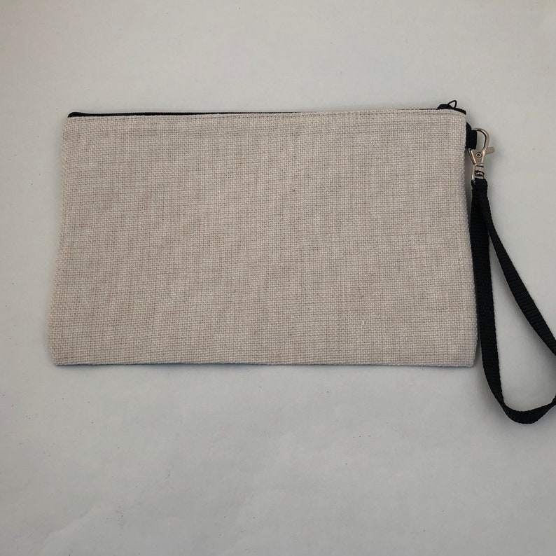 Money and Cell Phone Bag Makeup Bag Cactus Garden linen wristlet bag zippered pouch